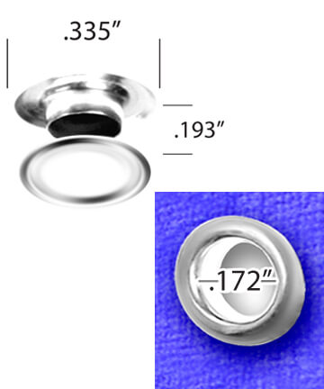 0.172" (11/64") grommets & washers